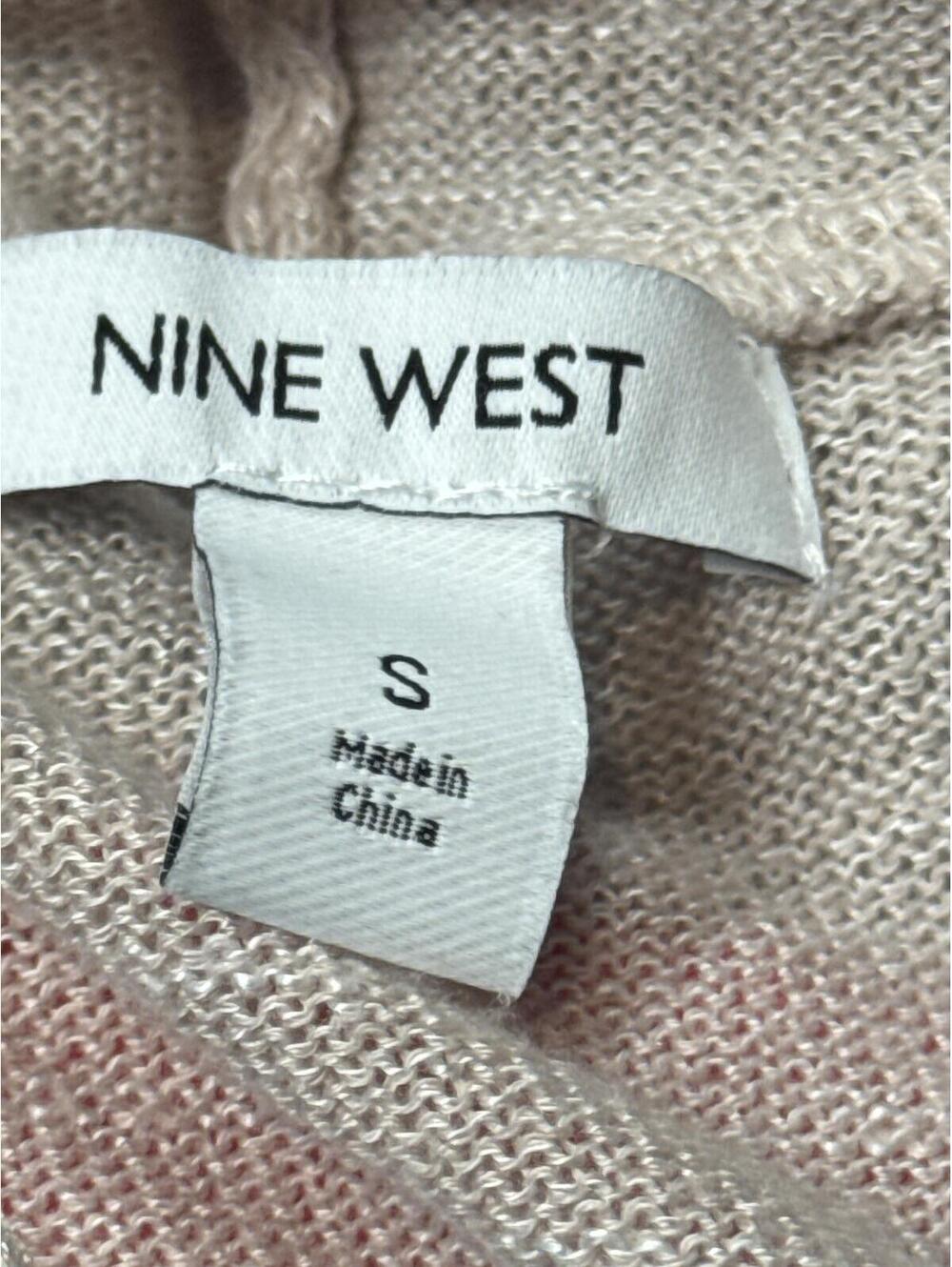 Nine West Small Light Beige Open Front Cardigan Sweater - Picture 5 of 6